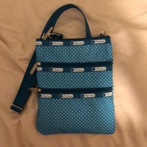 Le Sport Sac Blue Nylon Crossbody